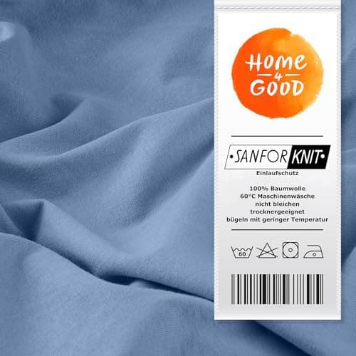 home4good Spannbettlaken 120x200 cm – Jersey 100% Baumwolle (OEKO-TEX STANDARD 100) – für Matratzenhöhe 15–25 cm, Weiß