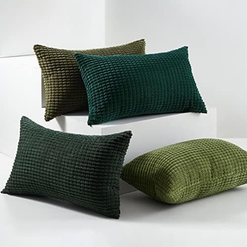 Topfinel Kissenbezüge 40x40 cm 4er-Set Rosa – Cord-Optik, flauschig, GRS‑zertifiziert