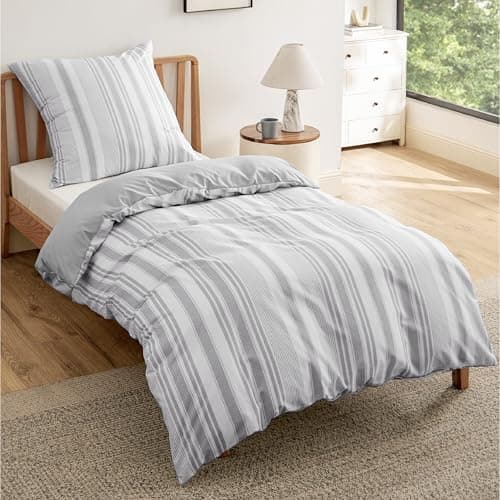 BEDSURE Bettwäsche-Set 135x200 (4-teilig) – Wendebettwäsche OEKO-TEX STANDARD 100 mit Reißverschluss, 2×80x80 Kissenbezü