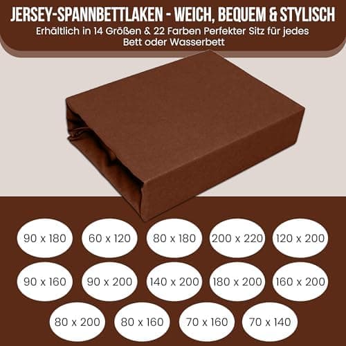 Elastisches Jersey-Spannbettlaken 90x180 cm – 100% Baumwolle, kuschelig warm