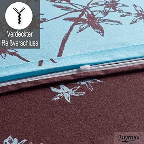 Buymax® Bettwäsche 200x200 3‑teilig (inkl. 2 x 80x80) – 100% Baumwolle Renforcé, OEKO‑TEX STANDARD 100