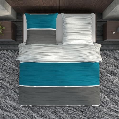 LARAWELL Bettwäsche-Set 135x200 Baumwolle