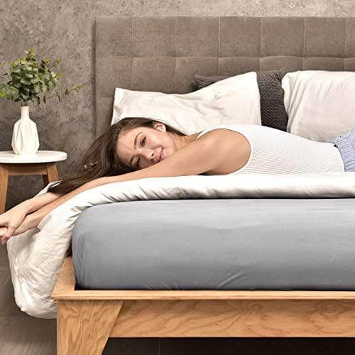 leevitex® Spannbettlaken 180x200–200x200 cm | 100% Jersey-Baumwolle | für Matratzen bis 25 cm