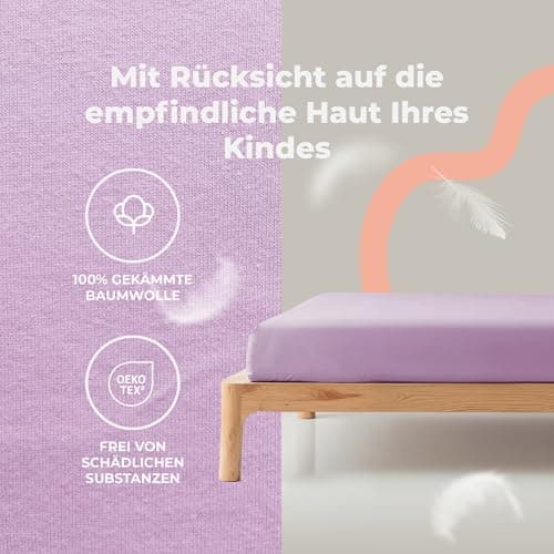 Soft Dream Spannbettlaken 90x200 cm Dunkelgrau – 100% gekämmte Baumwolle Jersey – für Kinder- & Juniorbett