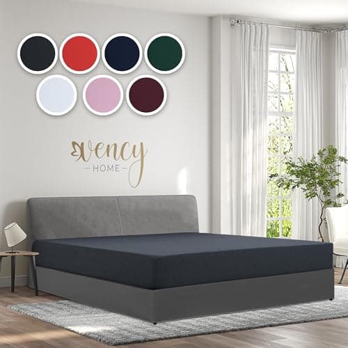 Vency Spannbettlaken 90x200 cm (bis 25 cm Matratzenhöhe) – 100% Baumwolle, Weiß