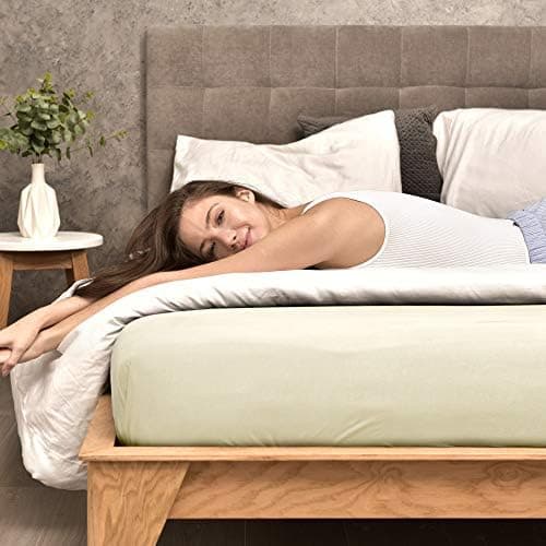 leevitex® Spannbettlaken 180x200–200x200 cm | 100% Jersey-Baumwolle | für Matratzen bis 25 cm