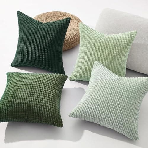 Topfinel Kissenbezüge 40x40 cm 4er-Set Rosa – Cord-Optik, flauschig, GRS‑zertifiziert