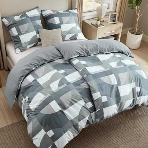 BEDSURE Bettwäsche-Set 135x200 (4-teilig) – Wendebettwäsche OEKO-TEX STANDARD 100 mit Reißverschluss, 2×80x80 Kissenbezü