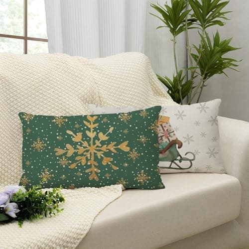 4er Set Kissenbezüge Weihnachten 40×80 cm – festliche Kissenhüllen für Sofa & Wohnzimmer
