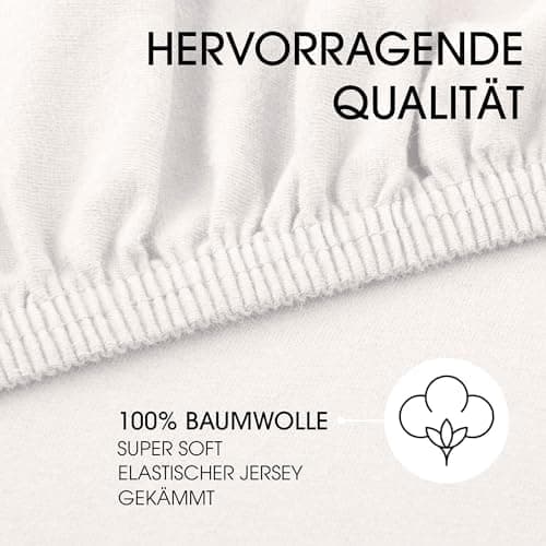 CelinaTex Jersey-Spannbettlaken 90x200–100x200 cm bis 26 cm Matratzenhöhe | 100% gekämmte Baumwolle | OEKO‑TEX STANDARD