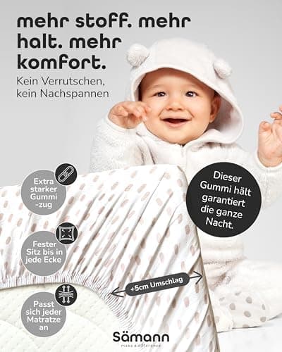 Sämann® Spannbettlaken Jersey 90x200 cm – Baumwolle, anthrazit