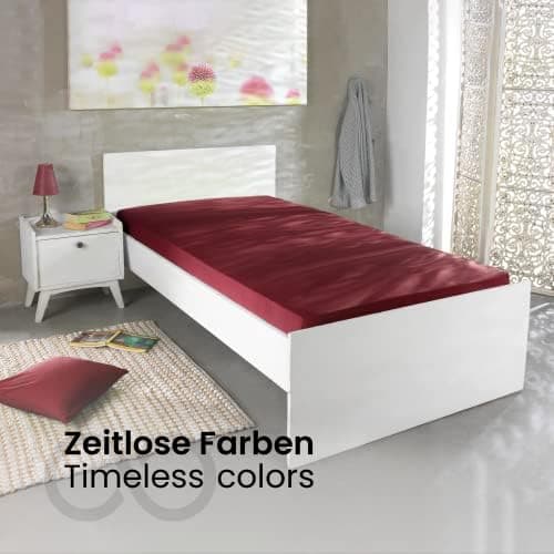 Jersey-Spannbettlaken 100% Baumwolle 180×200–200×200 cm