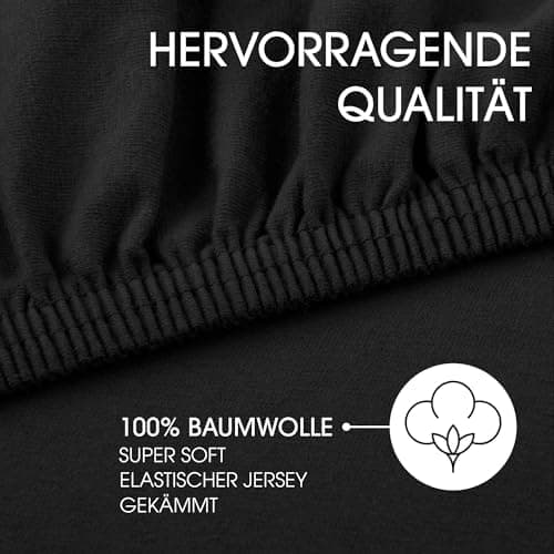 CelinaTex Jersey-Spannbettlaken 90x200–100x200 cm bis 26 cm Matratzenhöhe | 100% gekämmte Baumwolle | OEKO‑TEX STANDARD