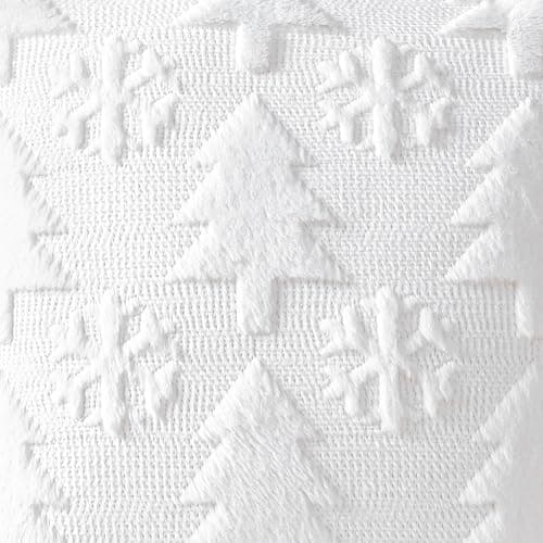 Artscope 2er-Set Kissenbezüge (40x40 cm) – weicher Kurzplüsch Wollsamt, Schneeflocke Creme Beige