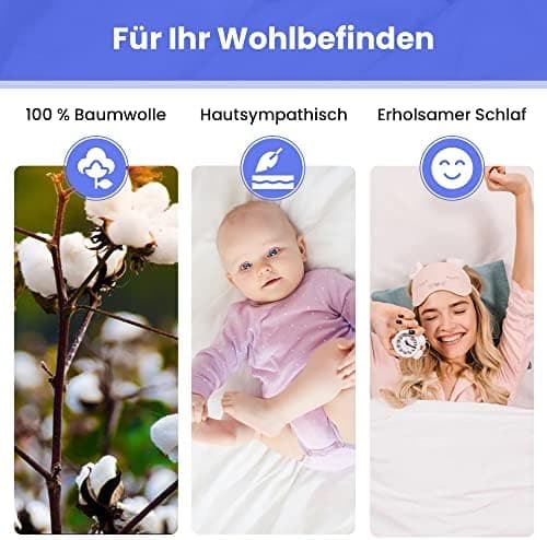 Best for Kids Spannbettlaken – 100% Baumwolle Jersey, 90 x 200 cm (Violett) – In 22 Farben & 9 Größen