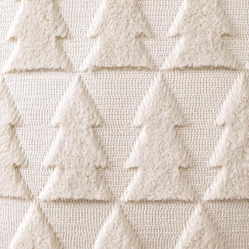 Artscope 2er-Set Kissenbezüge (40x40 cm) – weicher Kurzplüsch Wollsamt, Schneeflocke Creme Beige