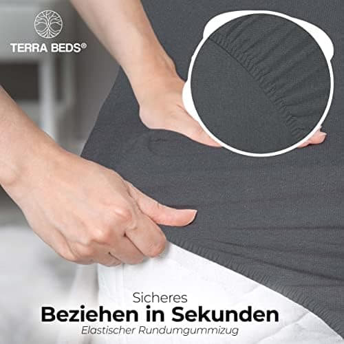 Premium Spannbettlaken 140x200–160x200 cm | 100% Baumwoll‑Jersey 160 g/m² | OEKO‑TEX MADE IN GREEN | 10 Farben
