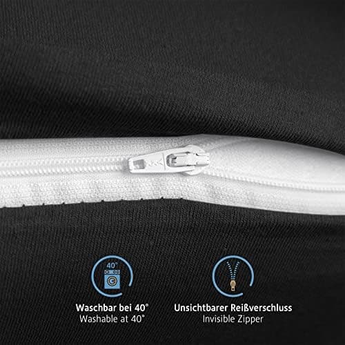 Komfortec Kissenbezüge 2er Set – 100% Baumwolle Premium Jersey (150 g/m²), superweich – OEKO‑TEX STANDARD 100