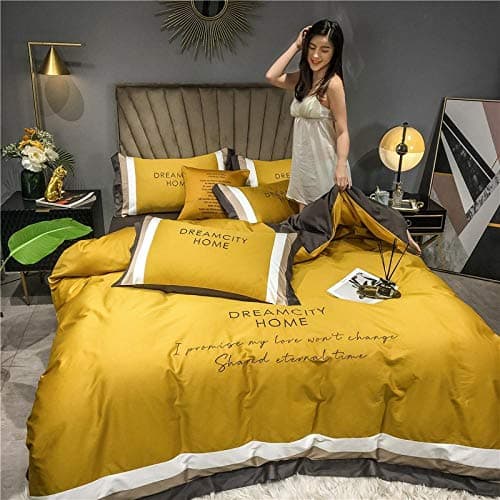 Bettwäsche 4‑teilig – Nordic Light Luxury, 60er langstapelige Reine Baumwolle, Helles Steinblau