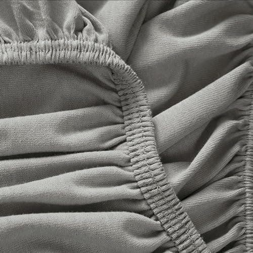 Mixibaby Spannbettlaken Jersey 100% Baumwolle – 180 x 200 cm, Hellgrau