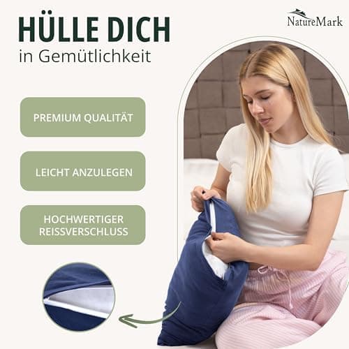 NatureMark Jersey Kissenbezüge – weich & atmungsaktiv, hautfreundlich – 40x40 cm, Anthrazit