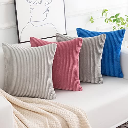 Softalker Kissenbezug 40x40 cm – 2er Set flauschig rosa, Dekokissenbezug für Sofa, Wohnzimmer & Schlafzimmer