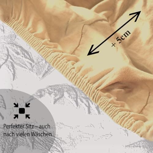 120x200 cm Jersey-Spannbettlaken – 100% Baumwolle, Weiß