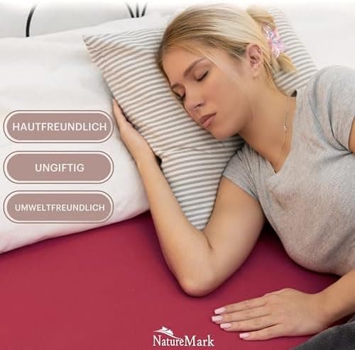NatureMark Jersey-Spannbettlaken 2er-Pack – 100% Baumwolle, 90 x 200–100 x 200 cm, Creme/Natur
