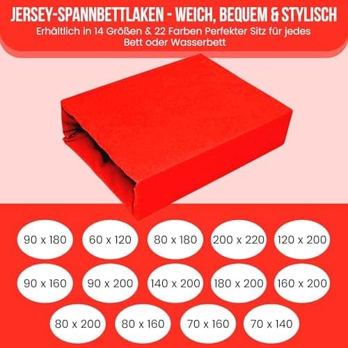 Elastisches Jersey-Spannbettlaken 90x180 cm – 100% Baumwolle, kuschelig warm