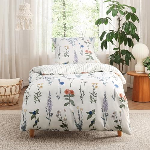BEDSURE Bettwäsche-Set 135x200 (4-teilig) – Wendebettwäsche OEKO-TEX STANDARD 100 mit Reißverschluss, 2×80x80 Kissenbezü
