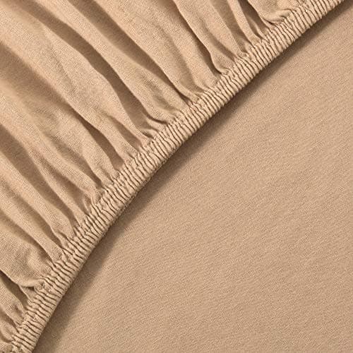 leevitex® Spannbettlaken 180x200–200x200 cm | 100% Jersey-Baumwolle | für Matratzen bis 25 cm