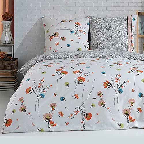 Buymax® Bettwäsche 200x200 3‑teilig (inkl. 2 x 80x80) – 100% Baumwolle Renforcé, OEKO‑TEX STANDARD 100