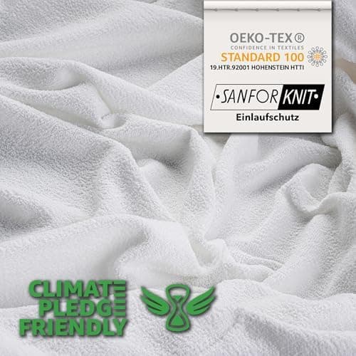 STUDIO Basic Frottee-Spannbettlaken 90 x 200 cm – weiches 80% Baumwolle/20% Polyester, elastisch & bügelfrei, OEKO-TEX f