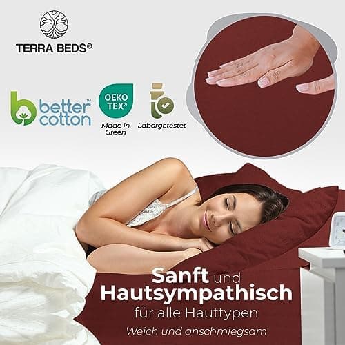 Premium Spannbettlaken 140x200–160x200 cm | 100% Baumwoll‑Jersey 160 g/m² | OEKO‑TEX MADE IN GREEN | 10 Farben