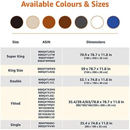 Amazon Basics Spannbettlaken – Mikrofaser Spannbetttuch 150 x 200 x 30 cm (für Matratzen bis 30 cm)