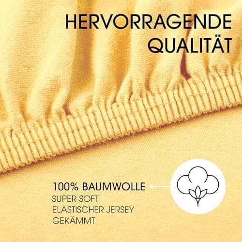 CelinaTex Jersey-Spannbettlaken 90x200–100x200 cm bis 26 cm Matratzenhöhe | 100% gekämmte Baumwolle | OEKO‑TEX STANDARD