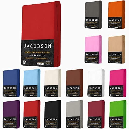 Jacobson Spannbettlaken für Wasserbett & Boxspringbett – 180 × 200 bis 200 × 220 cm