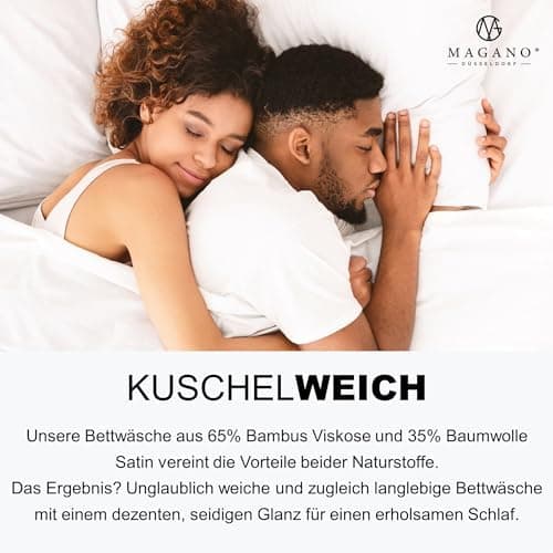 Magano® Bettwäsche 135x200 Taupe – Bambus & Baumwolle Satin 400 TC Premium, Deckenbezug 135x200 cm + Kissenbezug 40x80 c