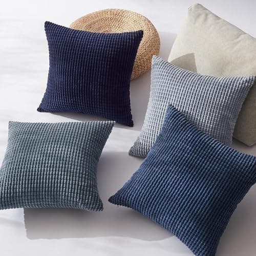 Topfinel Kissenbezüge 40x40 cm 4er-Set Rosa – Cord-Optik, flauschig, GRS‑zertifiziert