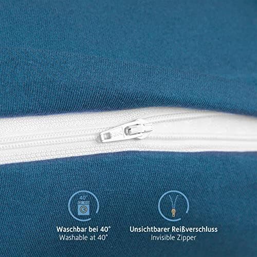 Komfortec Kissenbezüge 2er Set – 100% Baumwolle Premium Jersey (150 g/m²), superweich – OEKO‑TEX STANDARD 100