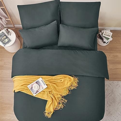 RUIKASI Bettwäsche-Set 4-teilig 135x200 Mikrofaser, 2x Bettbezug 135x200 + 2x Kissenbezug 80x80 cm, OEKO‑TEX, weich & bü