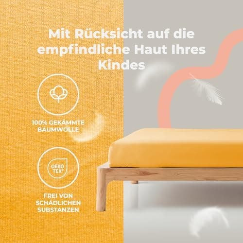 Soft Dream Spannbettlaken 90x200 cm Dunkelgrau – 100% gekämmte Baumwolle Jersey – für Kinder- & Juniorbett