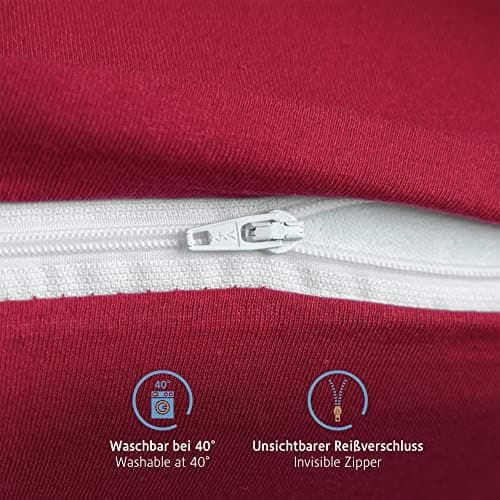 Komfortec Kissenbezüge 2er Set – 100% Baumwolle Premium Jersey (150 g/m²), superweich – OEKO‑TEX STANDARD 100