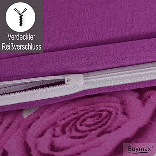 Buymax® Bettwäsche 200x200 3‑teilig (inkl. 2 x 80x80) – 100% Baumwolle Renforcé, OEKO‑TEX STANDARD 100