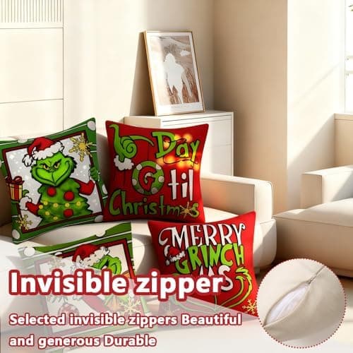 4er Set Kissenbezüge Weihnachten 40×80 cm – festliche Kissenhüllen für Sofa & Wohnzimmer