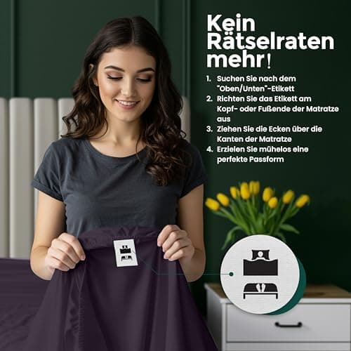 Utopia Bedding Spannbettlaken 120 x 200 cm für Matratzen bis 30 cm – gebürstete Mikrofaser, OEKO‑TEX® STANDARD 100