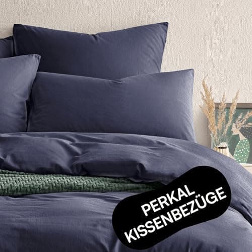 Perkal Kissenbezug Set 40x80 cm (2er) – 100% Bio-Baumwolle
