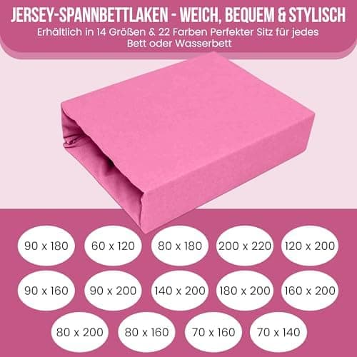 Elastisches Jersey-Spannbettlaken 90x180 cm – 100% Baumwolle, kuschelig warm