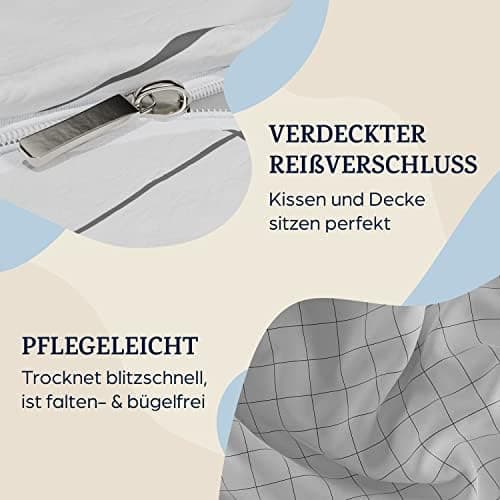 sleepwise Bettwäsche 135x200 Mikrofaser – ÖKO‑TEX zertifiziert, bügelfrei & knitterfrei, 2‑tlg. (inkl. 80x80 cm Kissenbe