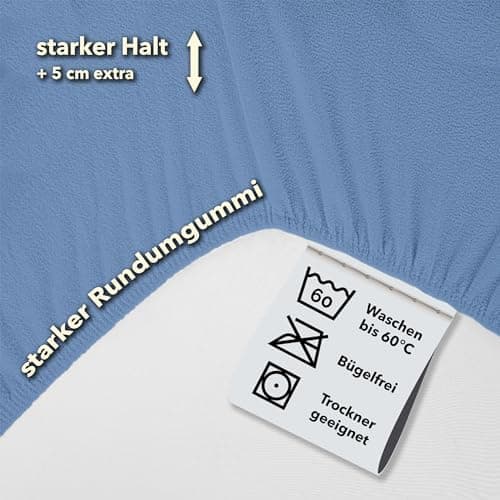 STUDIO Basic Frottee-Spannbettlaken 90 x 200 cm – weiches 80% Baumwolle/20% Polyester, elastisch & bügelfrei, OEKO-TEX f